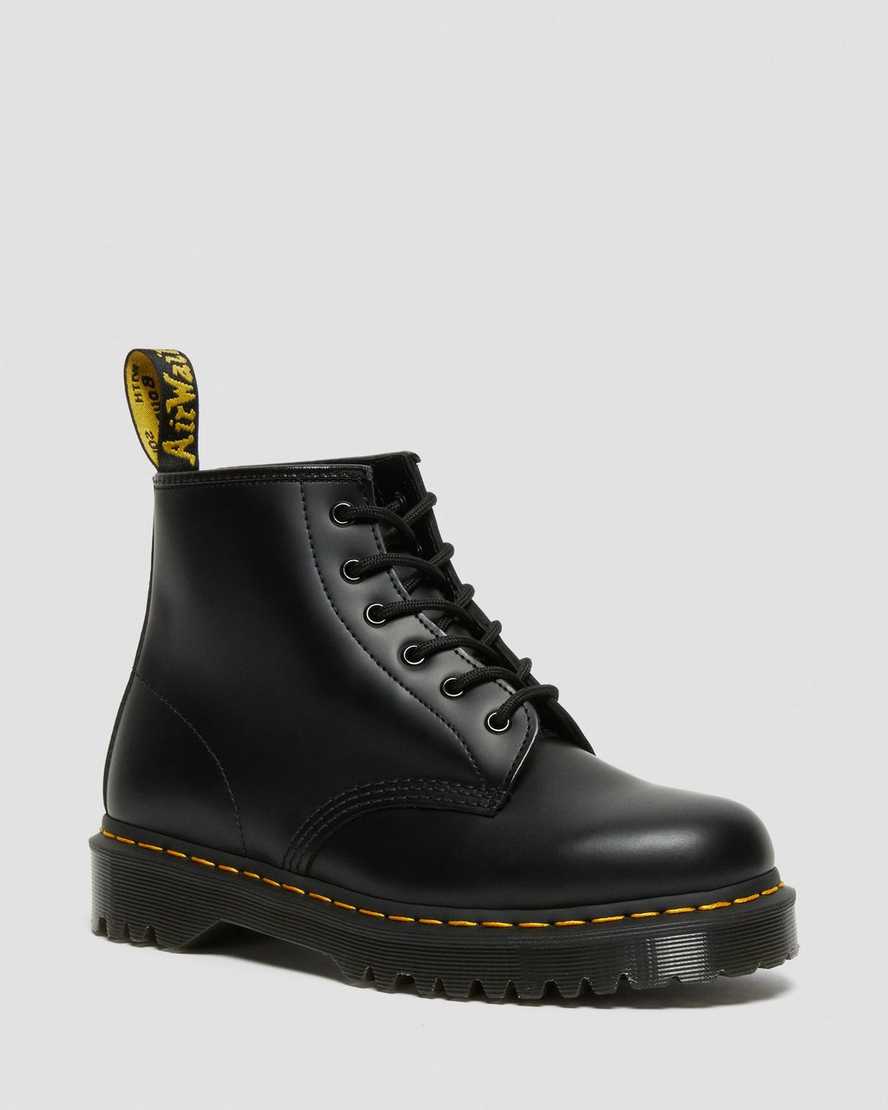 Dr. Martens 101 Bex Smooth Deri Erkek Ayak Bileği Botları - Bot Siyah |VDNMO6983|